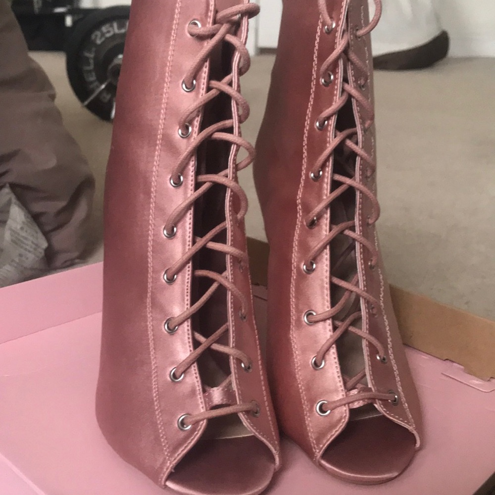 Charlotte Russe Satin Pink Stilettos